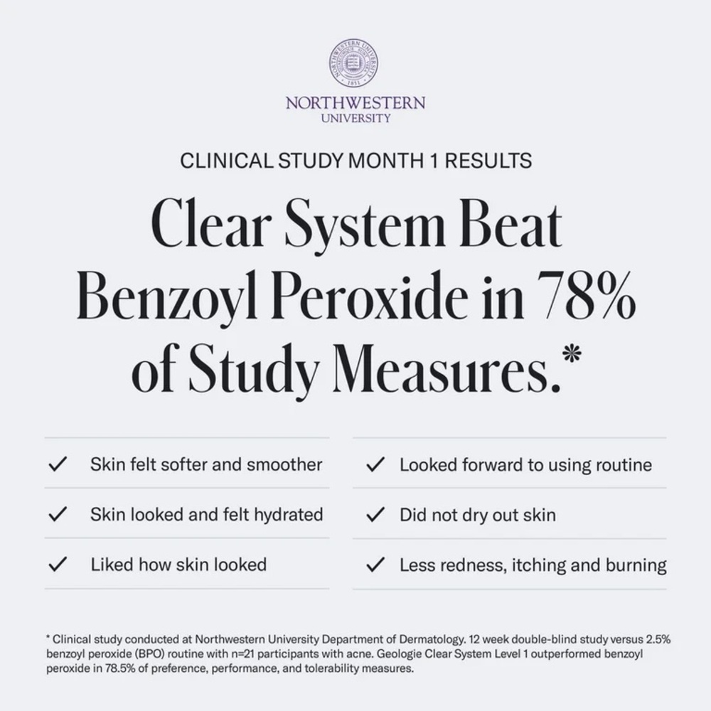 GEOLOGIE Clear System Level 3 Acne Treatment & Skincare Set 3pc, NEW - Picture 5 of 6